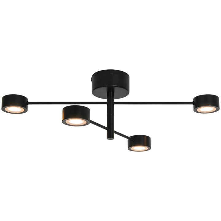 Nordlux Clyde 4 Light LED Flush Mount Ceiling Spotlight | Black