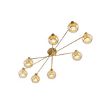 Telbix Marbell 8 Light Close to Ceiling Light | Antique Brass