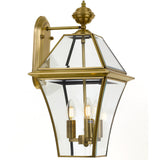 Telbix Rye 3 Light Exterior Wall Light | Antique Brass