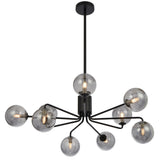 Telbix Black Felton 9 Light Pendant | Smoke