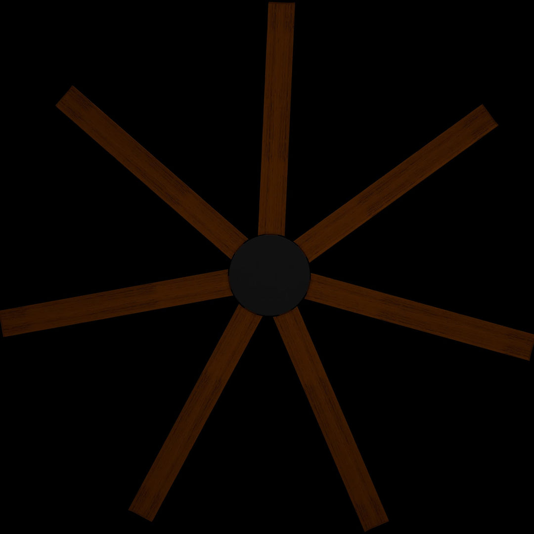 Calibo Alula 80" (2032mm) 7 Blade Indoor/Outdoor DC Ceiling Fan & Remote | Black & Koa