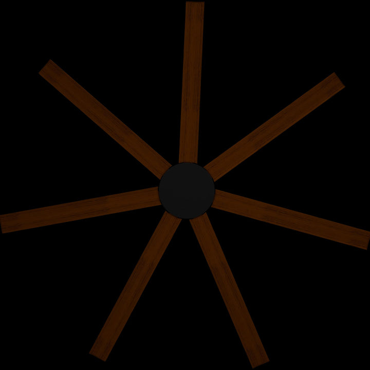 Calibo Alula 80" (2032mm) 7 Blade Indoor/Outdoor DC Ceiling Fan & Remote | Black & Koa