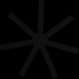 Calibo Alula 60" (1524mm) 7 Blade Indoor/Outdoor DC Ceiling Fan & Remote | Black