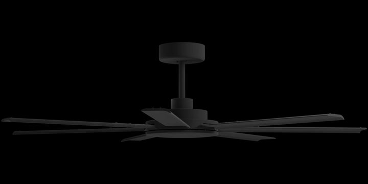 Calibo Alula 60" (1524mm) 7 Blade Indoor/Outdoor DC Ceiling Fan & Remote | Black