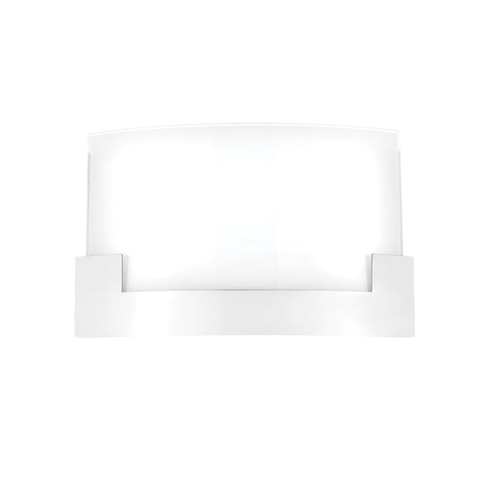 Telbix Solita Rectangular Frosted Glass 12W CCT LED Wall Light | White