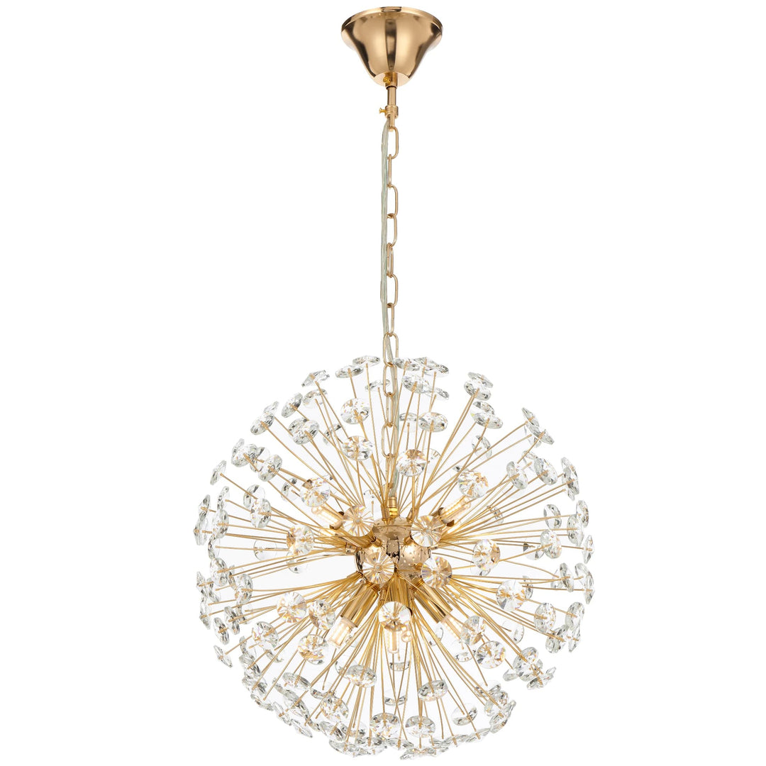 Telbix Lerida 8 Light Pendant | Gold