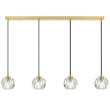 Telbix Zaha 4 Light Bar Pendant | Antique Gold