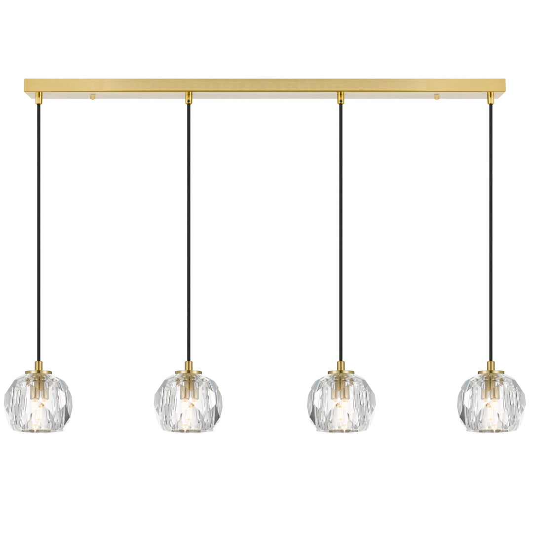Telbix Zaha 4 Light Bar Pendant | Antique Gold