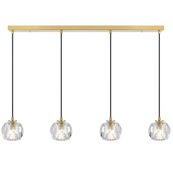 Telbix Zaha 4 Light Bar Pendant | Antique Gold
