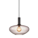 Nordlux Alton 35 Hand-Crafted Glass Ellipse Pendant (E27) | Black