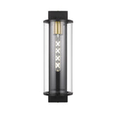Large Telbix Perova IP44 Industrial Wall Light | Black