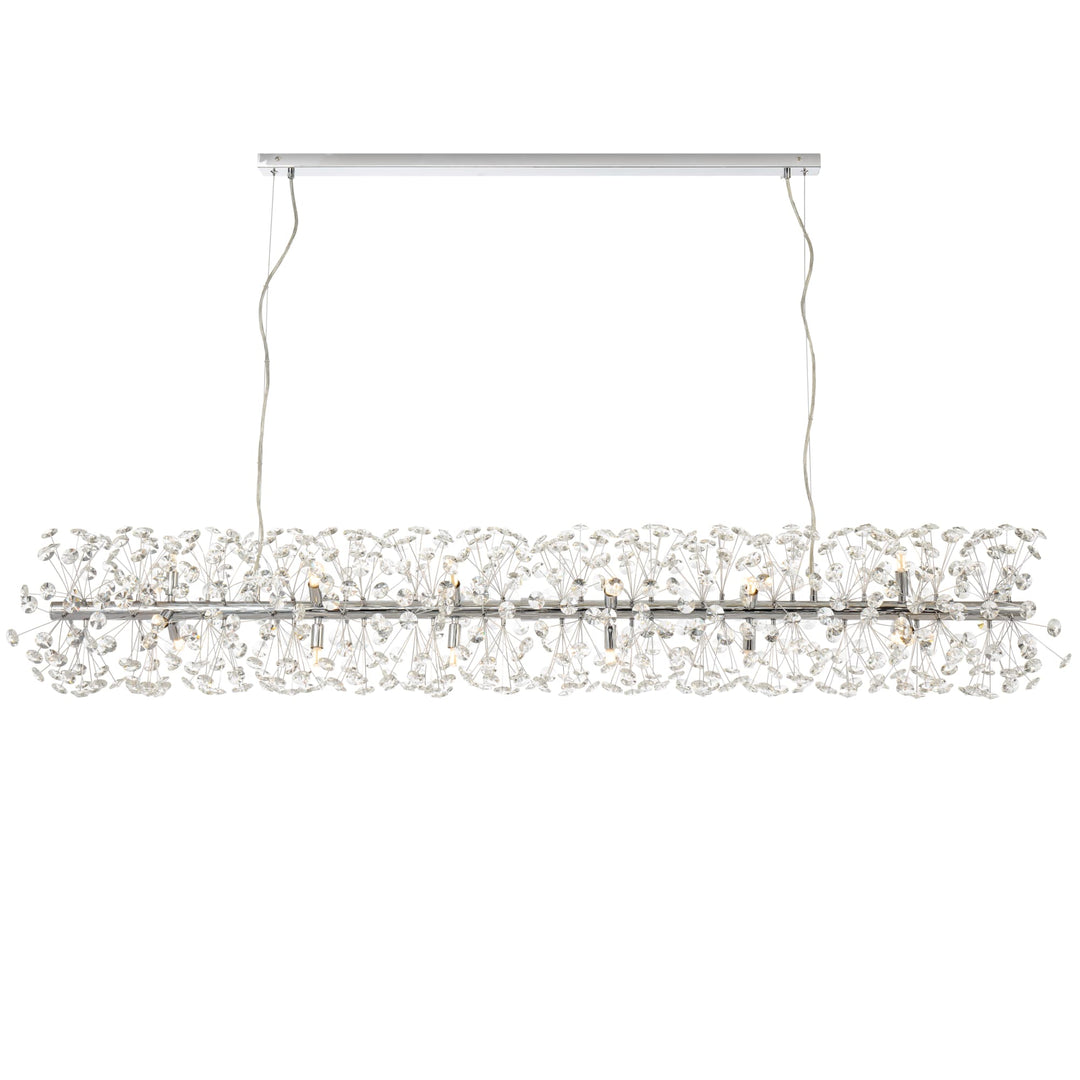 Telbix Lerida 18 Light Rectangular Pendant | Chrome