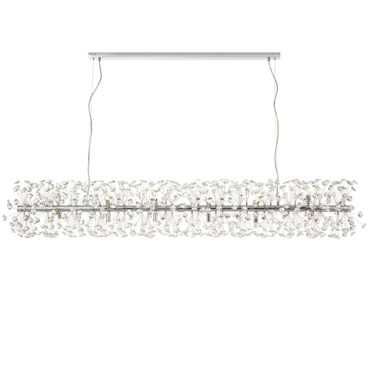 Telbix Lerida 18 Light Rectangular Pendant | Chrome