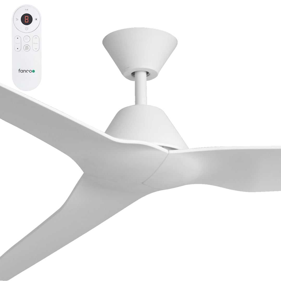 Fanco Infinity-iD 64" Smart DC Ceiling Fan with Dual Control | White