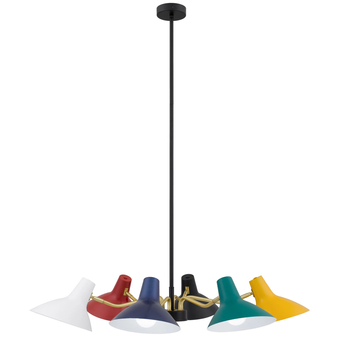 Telbix Farbon 6 Light Pendant Light | Multi Colour