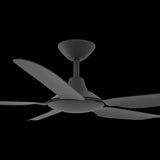Calibo Storm 48" (1220mm) 5 Blade Indoor/Outdoor DC Ceiling Fan and Remote | Matte Black