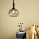 Nordlux Alton 25 Hand-Crafted Glass Spherical Pendant (E27) | Black