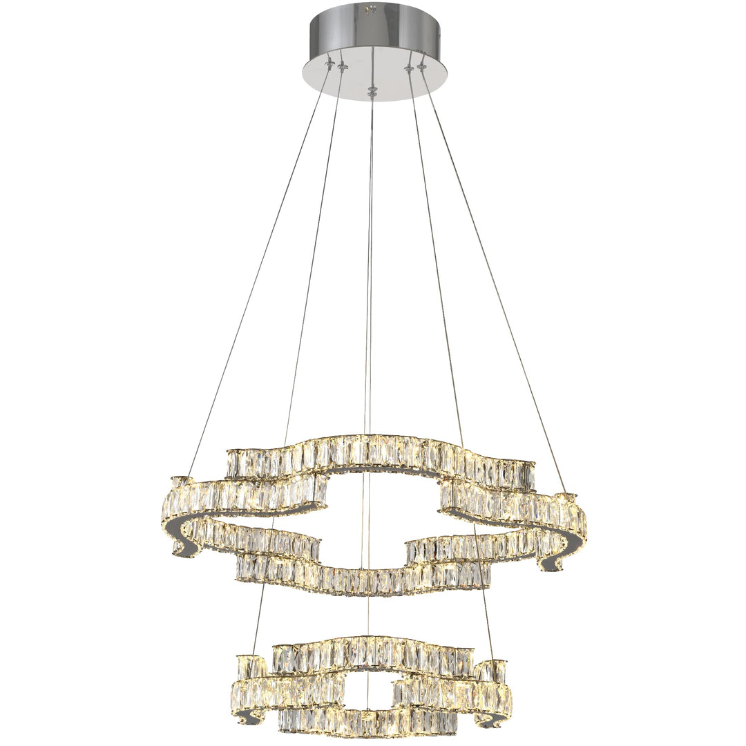 Telbix Jura 2 Tier Pendant Light | Chrome