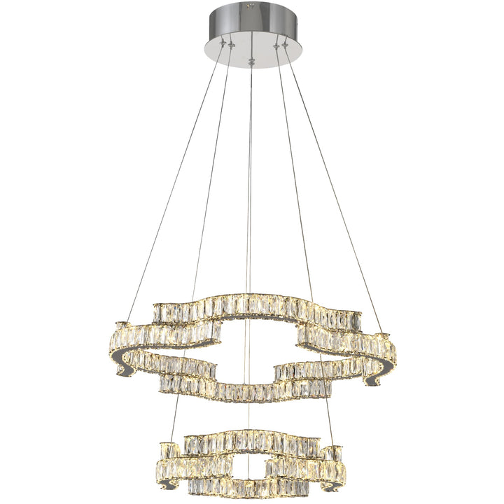Telbix Jura 2 Tier Pendant Light | Chrome
