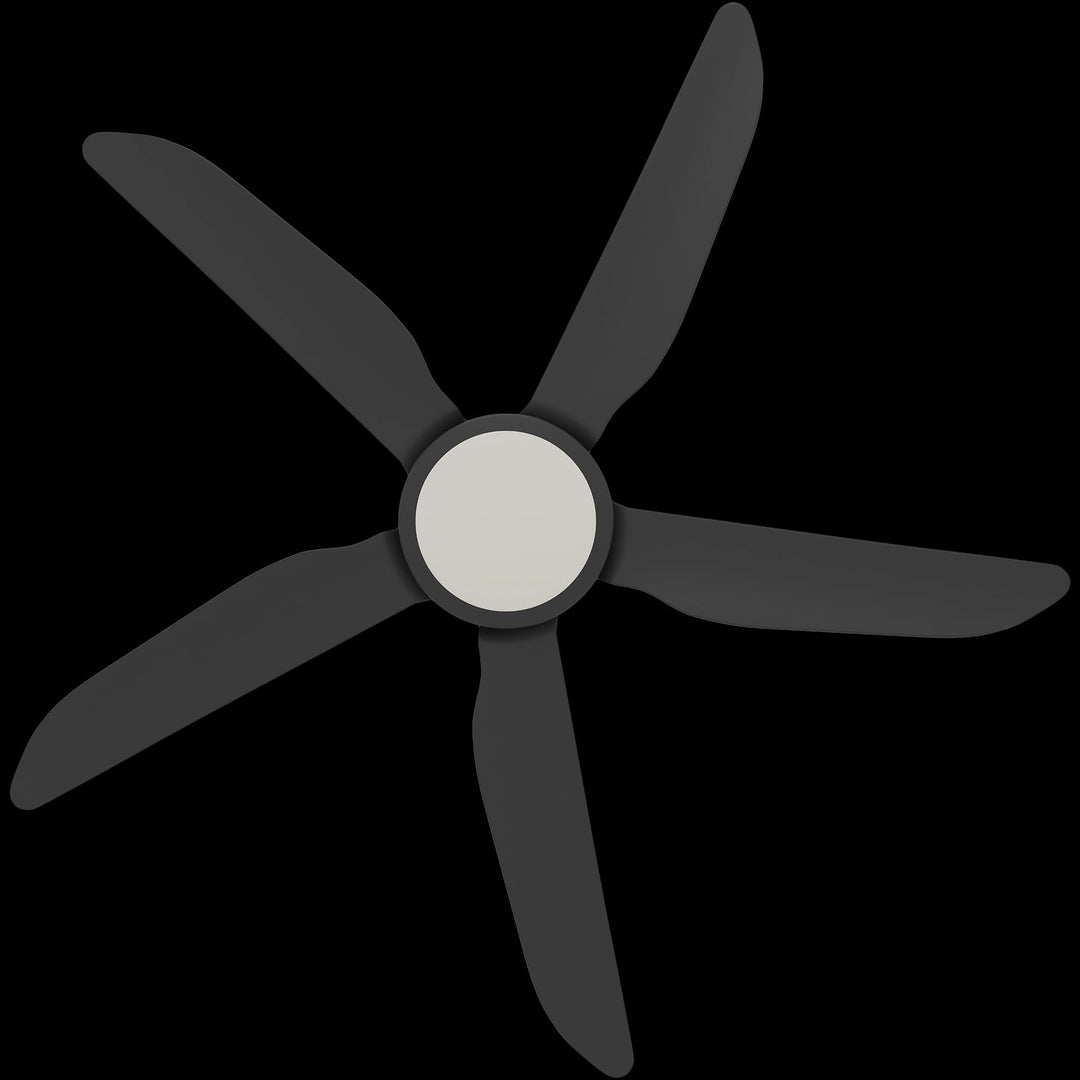 Calibo Storm 48" (1220mm) 5 Blade 18W Tricolour LED Light Indoor/Outdoor DC Ceiling Fan & Remote | Matte Black