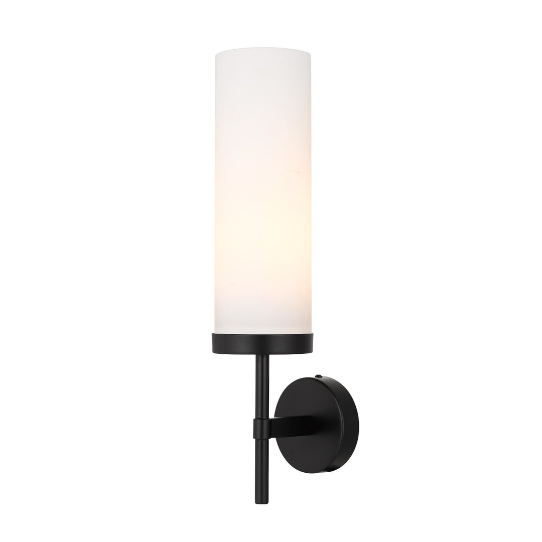 Garot Handcrafted Wall Lamp (E27) | Black & Opal Glass