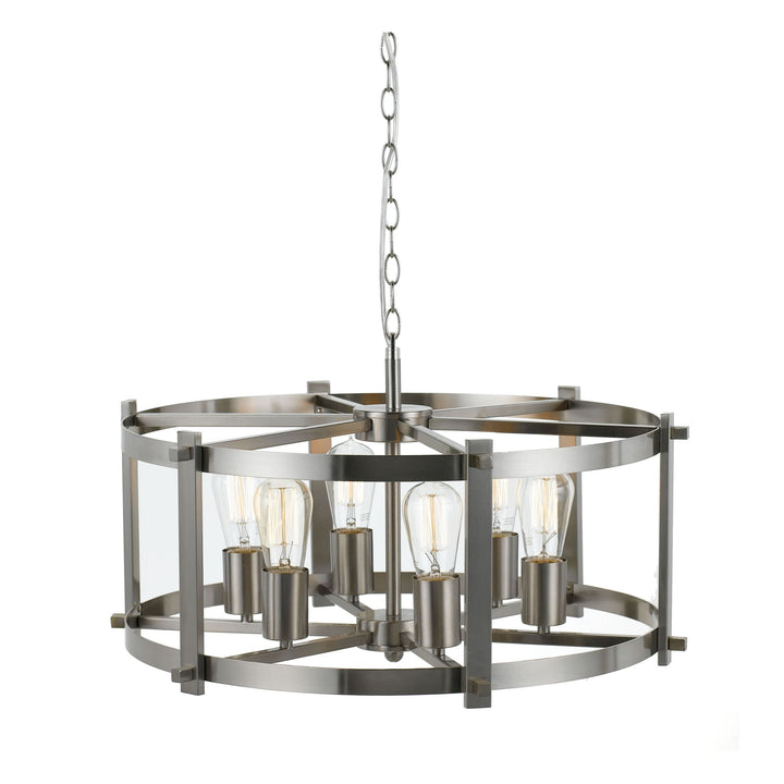 Telbix Finley Large Industrial Chain Pendant Light | Nickel