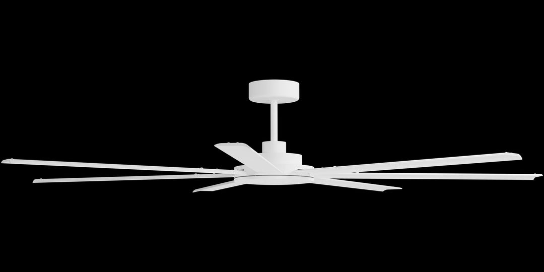 Calibo Alula 80" (2032mm) 7 Blade Indoor/Outdoor DC Ceiling Fan & Remote | White