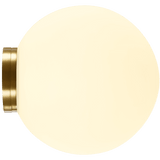 Calibo Crest Opal Glass 120mm Orb Wall Light | Brass