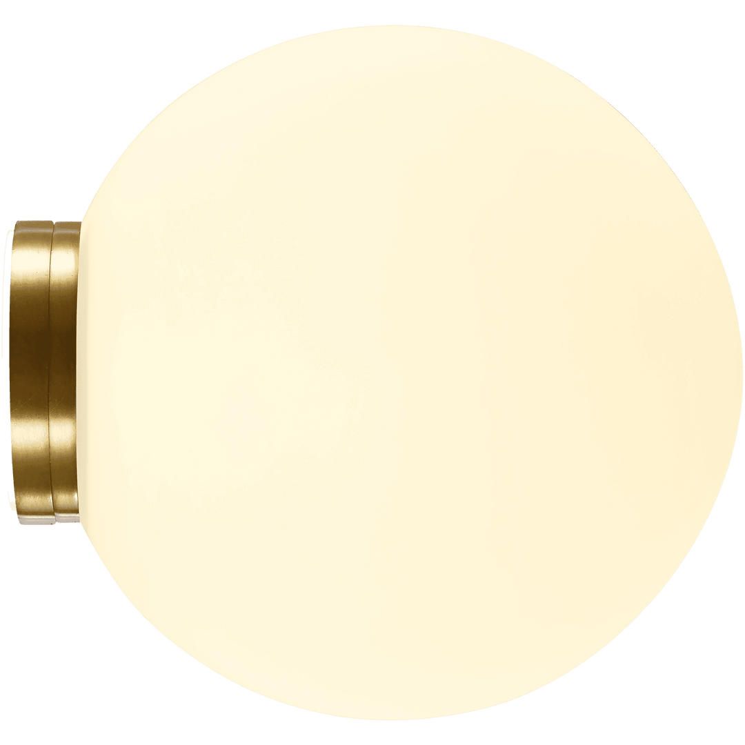 Calibo Crest Opal Glass 120mm Orb Wall Light | Brass