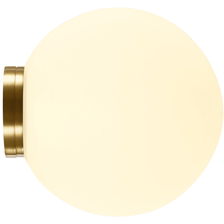 Calibo Crest Opal Glass 120mm Orb Wall Light | Brass