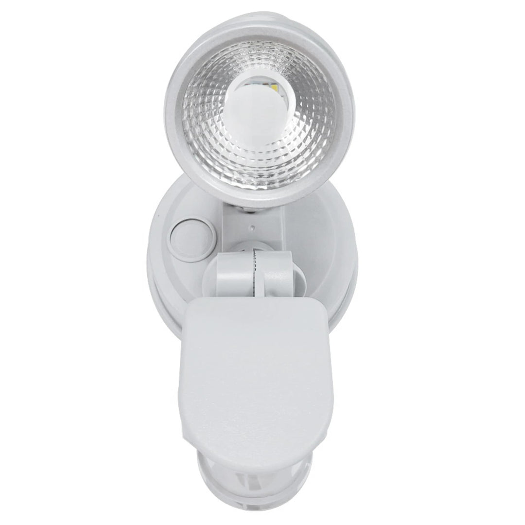 Telbix Illume Single Exterior Security Spotlight with Sensor | White