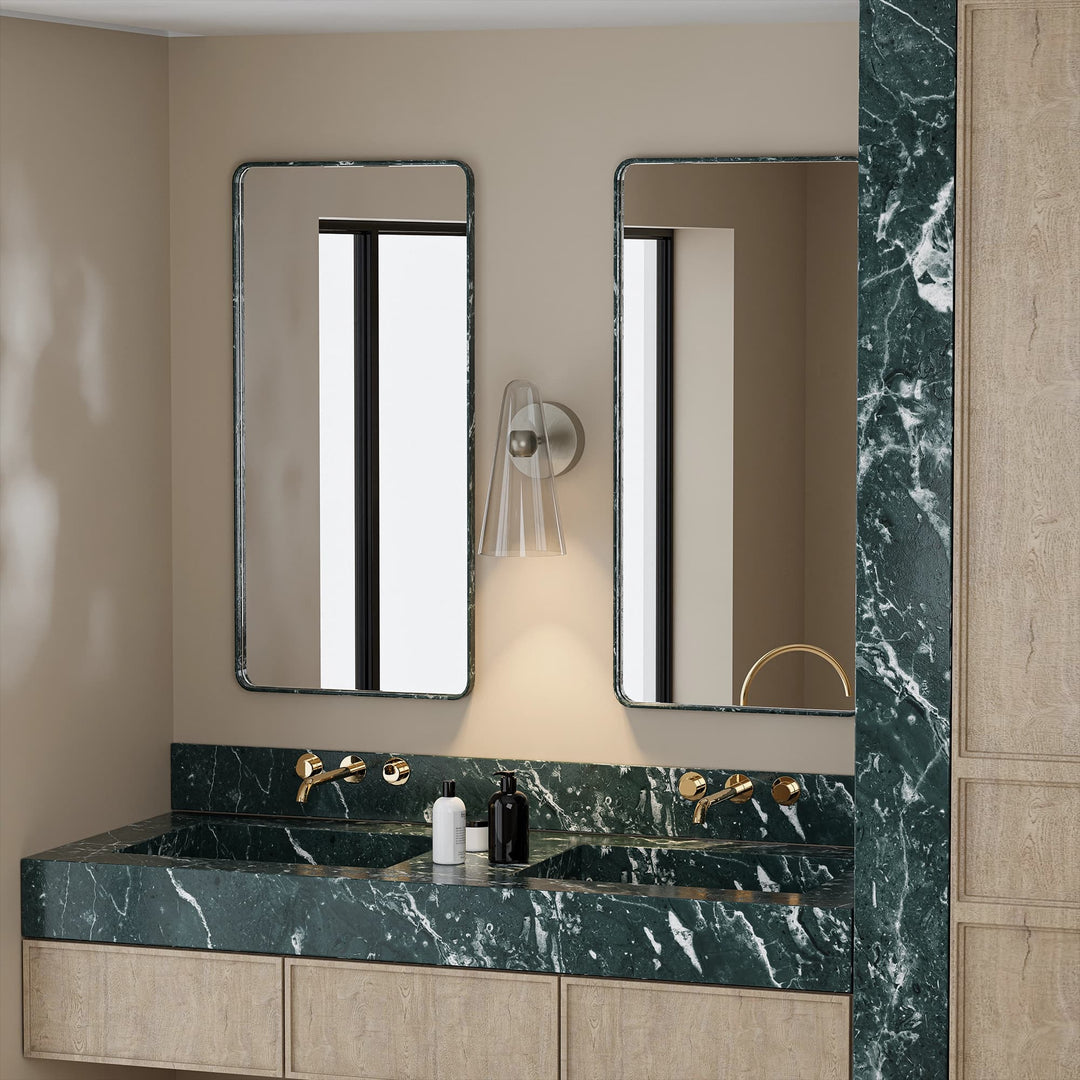 Calibo Skua Artisan Glass Tricolour LED Wall Light | Brushed Nickel