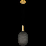 Calibo Lark Diamond Pattern 150mm Glass Pendant | Smoke