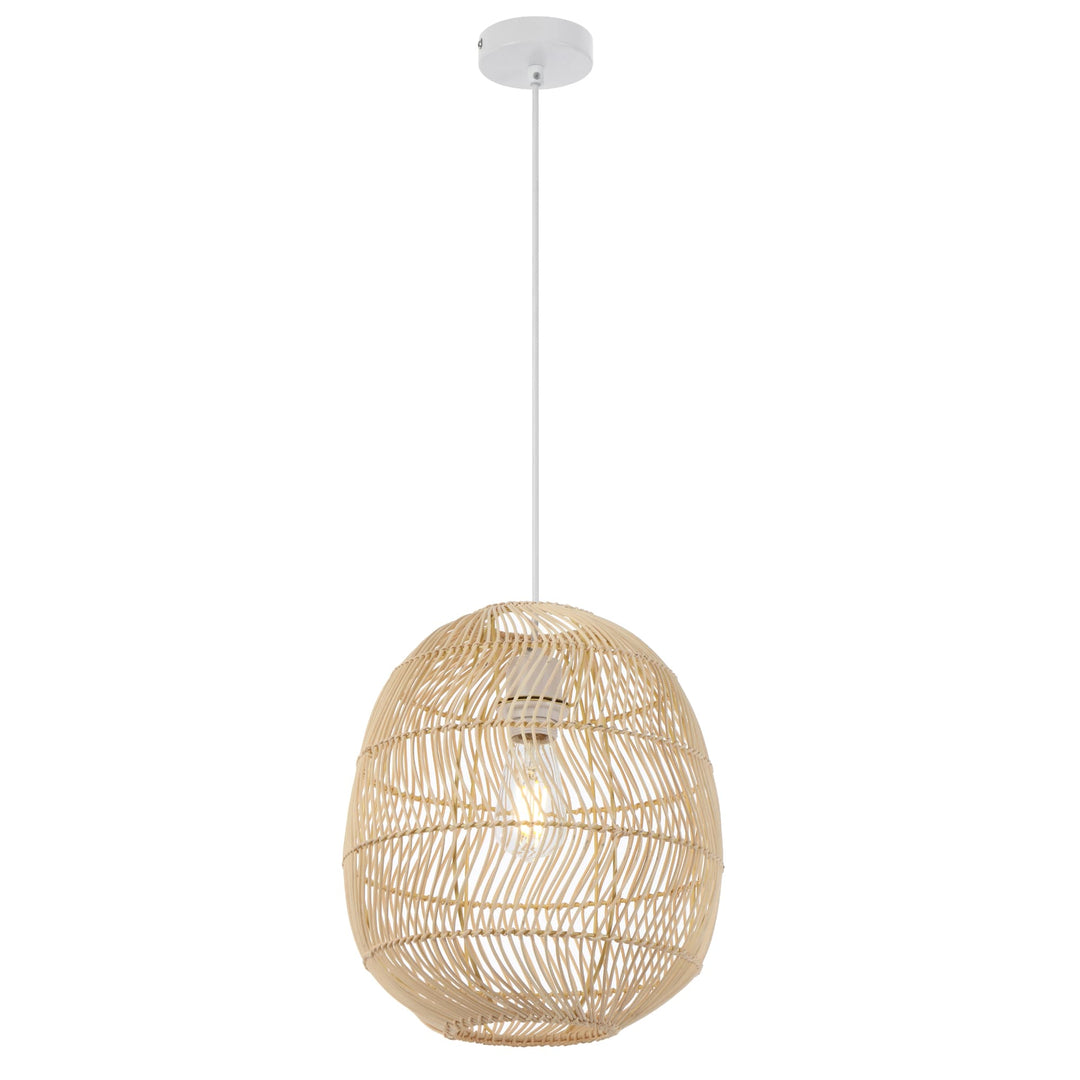 Natural Telbix Rana Woven Pendant (E27) | Small