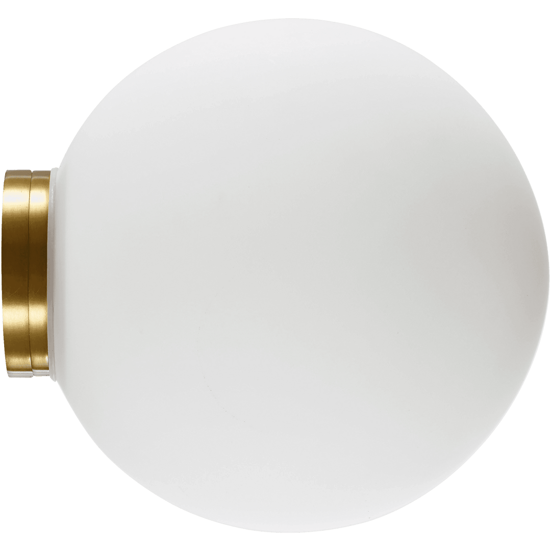 Calibo Crest Opal Glass 140mm Orb Wall Light | Brass