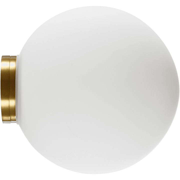 Calibo Crest Opal Glass 140mm Orb Wall Light | Brass