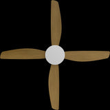 Calibo Vanga 56" DC Smart Ceiling Fan with Remote Control | White and Teak