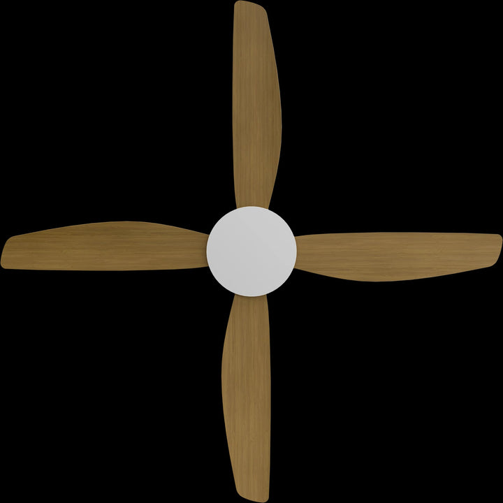 Calibo Vanga 56" DC Smart Ceiling Fan with Remote Control | White and Teak