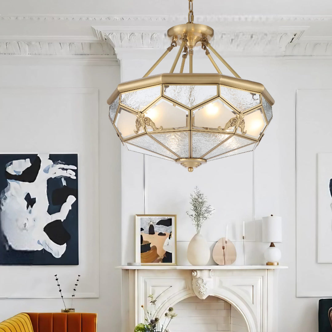 Telbix Valmont 6 Light Pendant Light | Brass