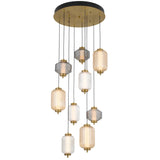 Telbix Torso 9 Light LED Pendant Light | Brass