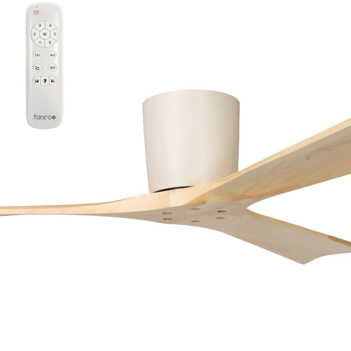 Fanco Gaia 54" DC Ceiling Fan with Remote | Natural Timber