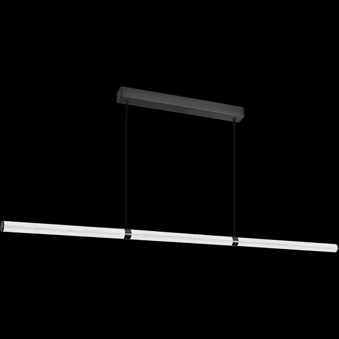 Calibo Charm Modern Fluted 2500mm Linear Pendant Light | Black