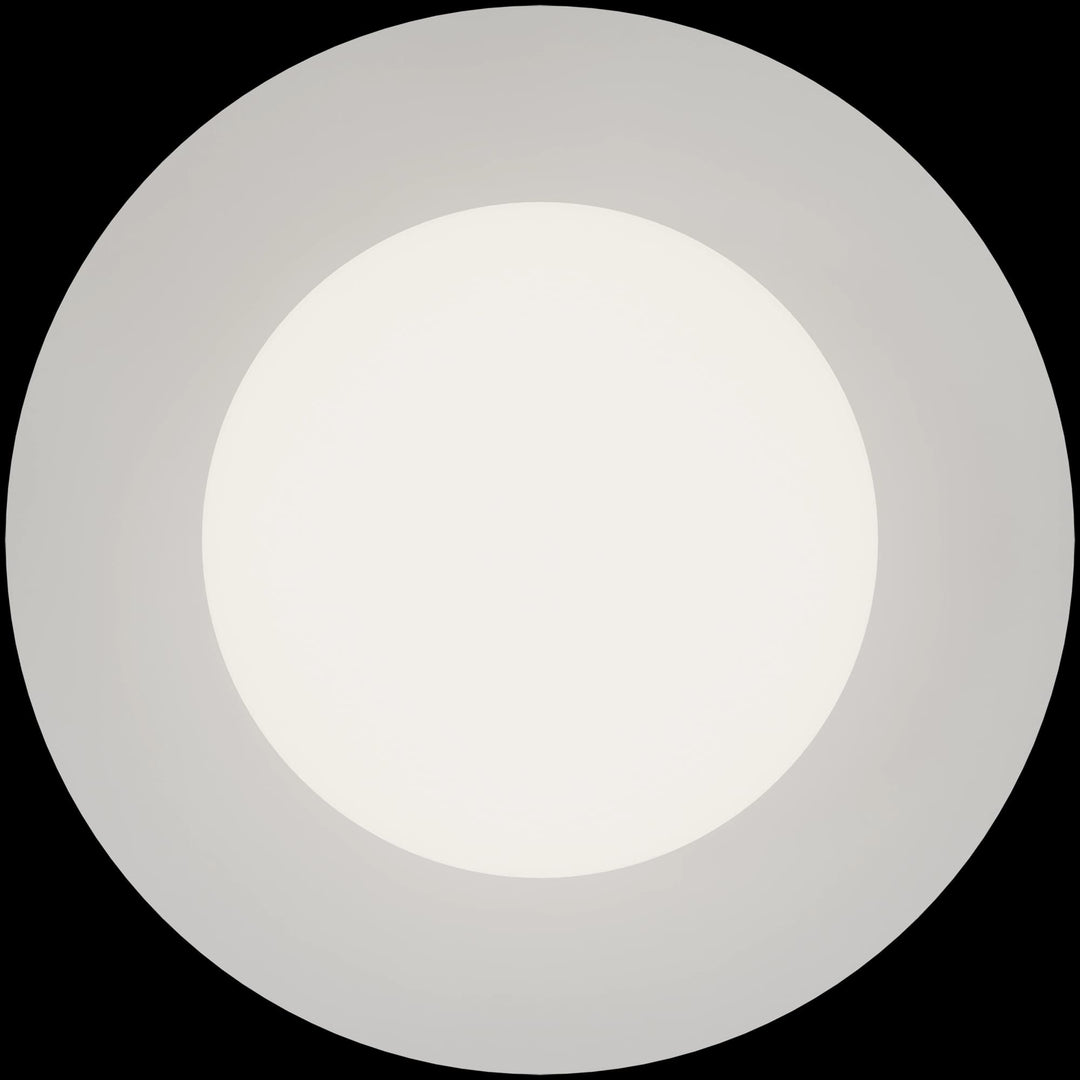 Calibo Crest Opal Glass 120mm Orb Wall Light Round Plate 200mm | White