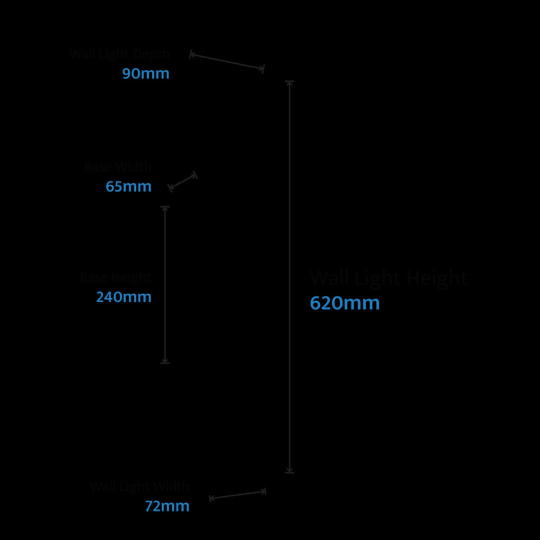 Calibo Junco Vertical Slimline Tubular 3CCT LED Exterior Wall Light | Medium