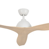 Fanco Breeze 52" AC Ceiling Fan with Wall Controller | White and Beechwood