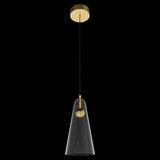 Calibo Skua Artisan Glass Tricolour LED Pendant | Brushed Brass