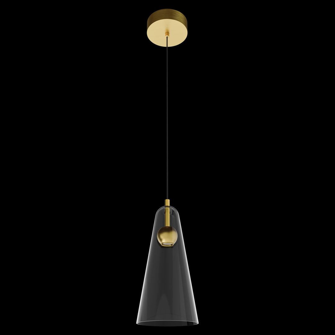 Calibo Skua Artisan Glass Tricolour LED Pendant | Brushed Brass
