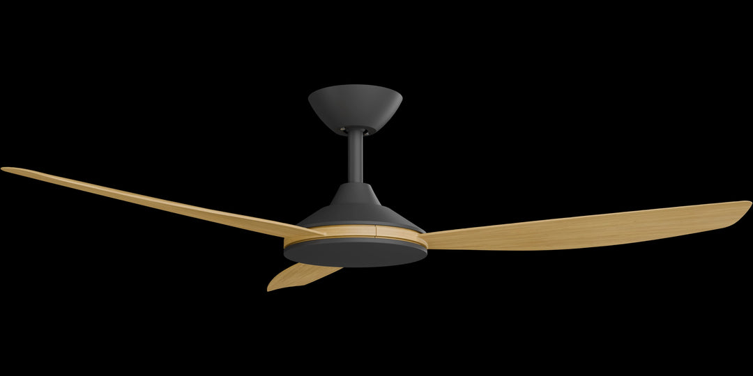 Calibo Condor 52" DC Smart Ceiling Fan with Remote Control | Black and Bamboo