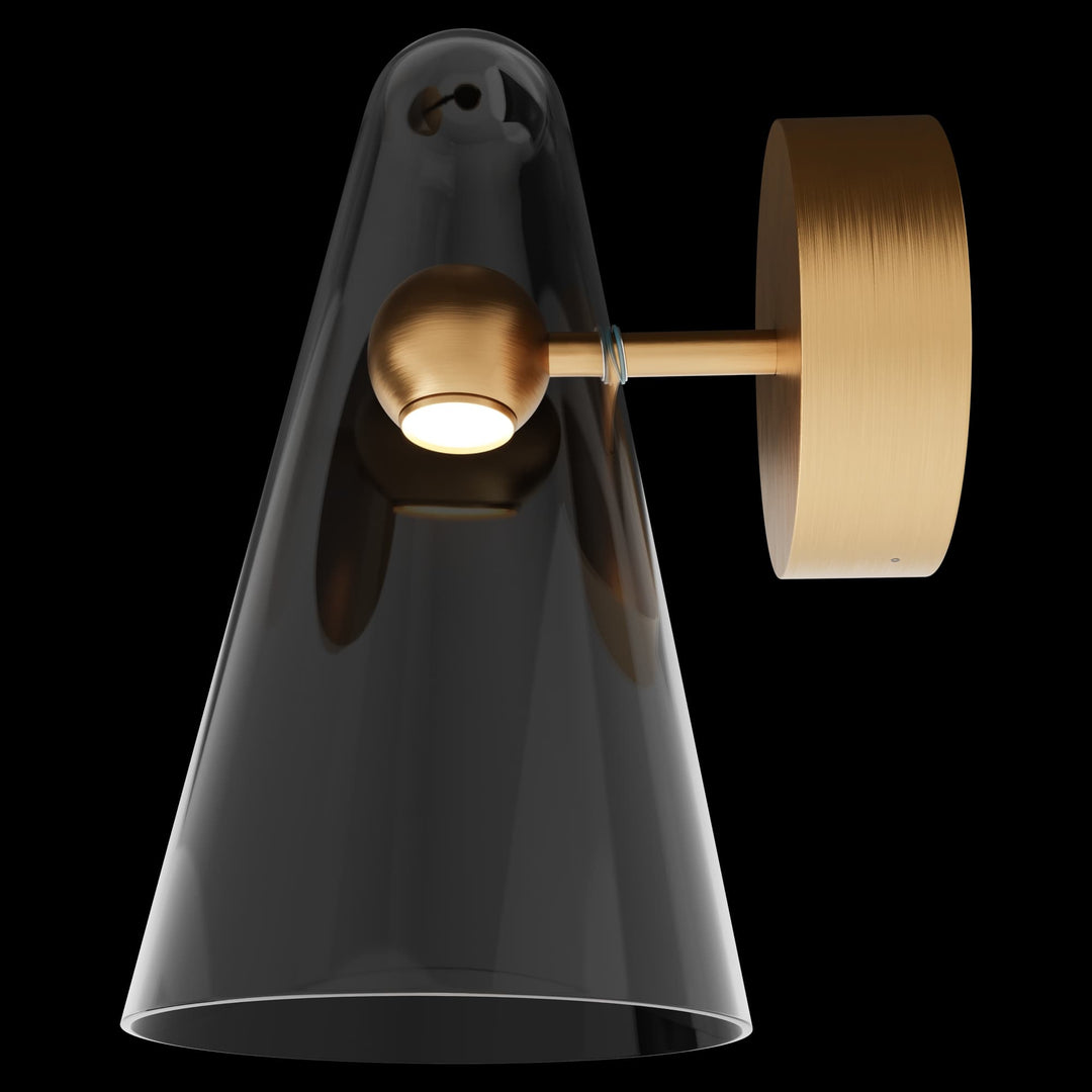 Calibo Skua Artisan Glass Tricolour LED Wall Light | Brushed Brass