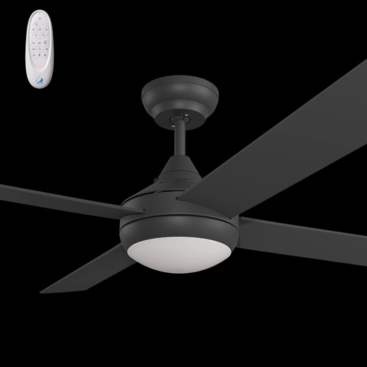 Calibo Kestrel 52" (1320mm) Indoor/Outdoor DC Ceiling Fan with 18W CCT LED Light & Remote | Black